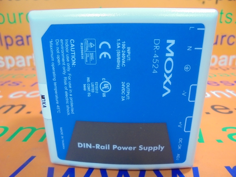MOXA DIN-RAIL POWER SUPPLY DR-4524 - 裕益科技自動化設備可程式編碼器PLC分散式控制系統DCS